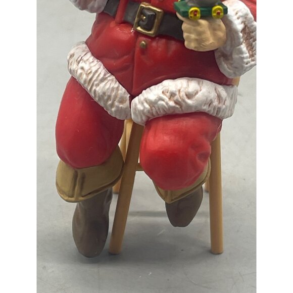 Christmas ornament Trimming A Tree coca cola 1990 bunny stool 4" red white READ - Picture 5 of 8